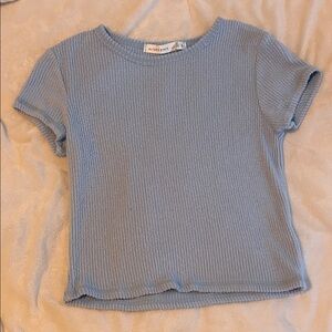 Altar'd State Light Blue Ribbed Crop Top